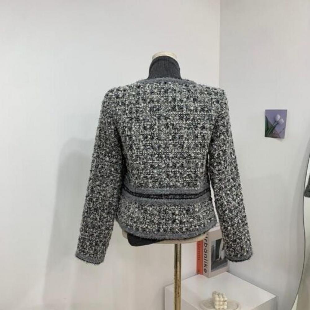C S In The Room Glitter Long Sleeve jaCket roSe Gold Button 2Color C