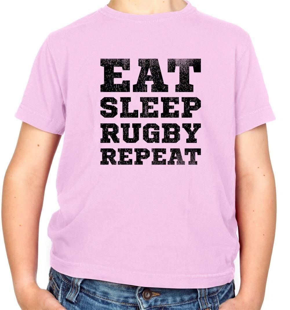 Eat Sleep Rugby Repeat - Kids T-Shirt - League Union Player Sports World Cup 150
