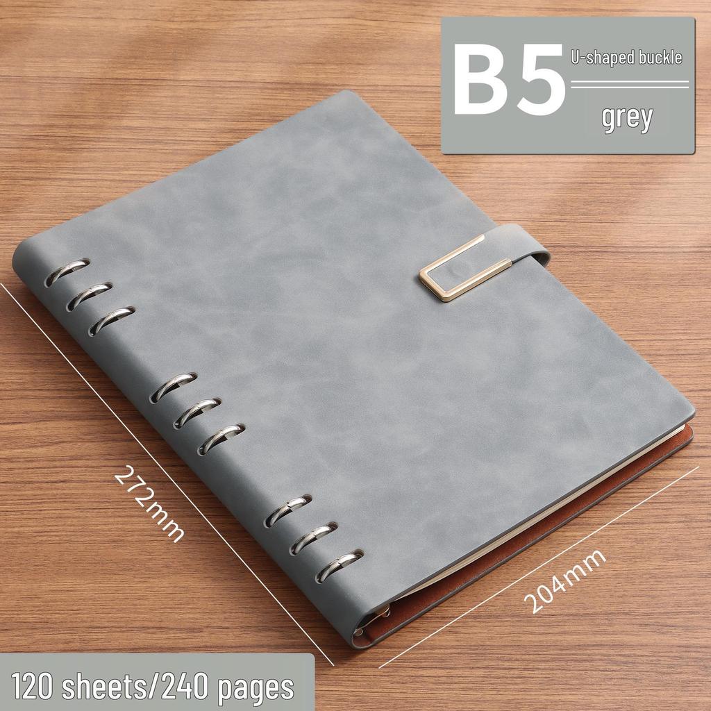 Anpassbares A5/B5 Loseblatt-Notizbuch mit herausnehmbaren Seiten und Logodruck für den Geschäfts-/Bürogebrauch