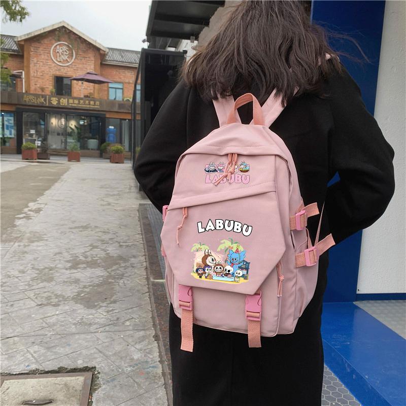 3Pcs/set Cute  Printed Backpack Pencil Case Lunch Bag Teenager Student Girl Boy Schoolbag Women Travel Laptop Bag Mochila