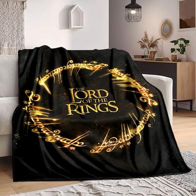 1pc The Lord of the Rings Flannel Throw Blanket Lightweight Soft Warm All Season Blanket for Sofa, Bed, Travel,L1028073