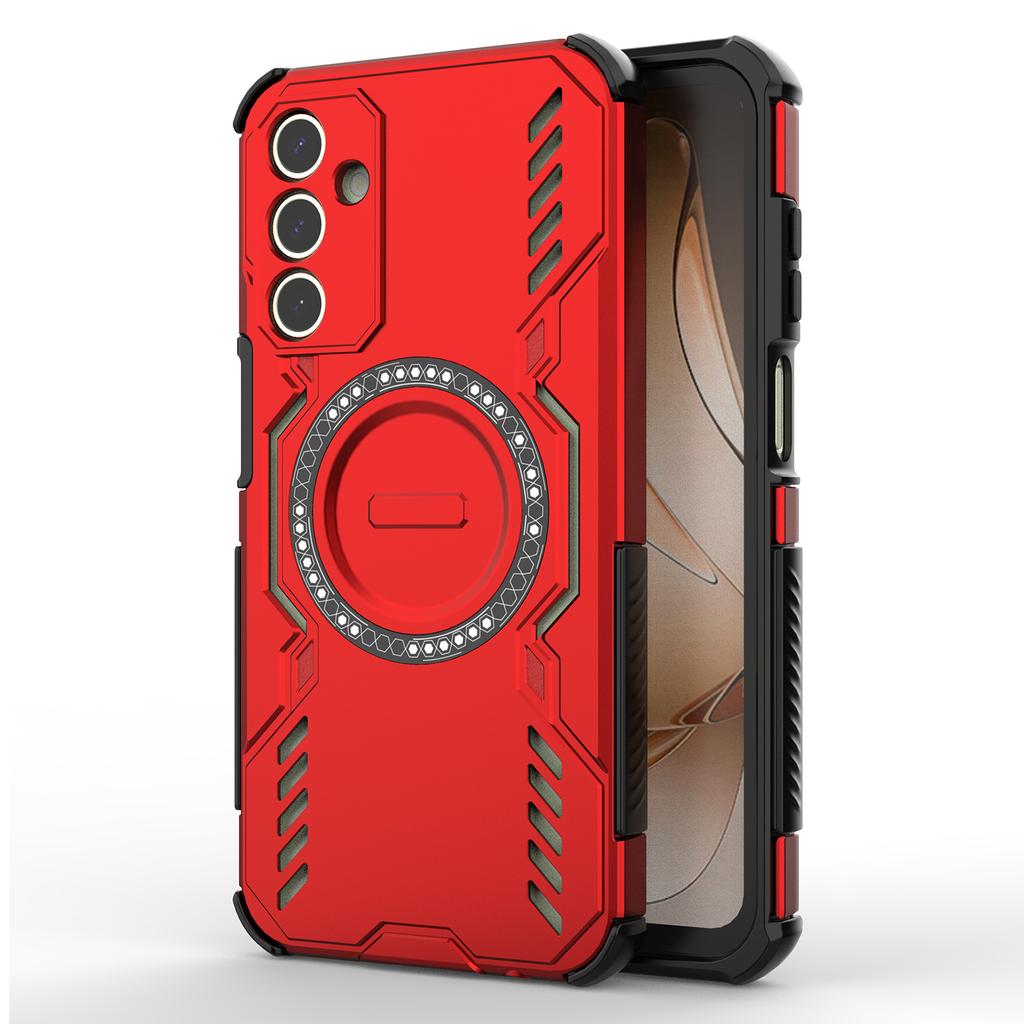 For Samsung Galaxy A15 5G/4G Magnetic Case Butterfly Armor Hollow Heat Dissipation PC+TPU Phone Cover