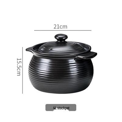 ZISIZ Double-Handle Threaded Soup Pot