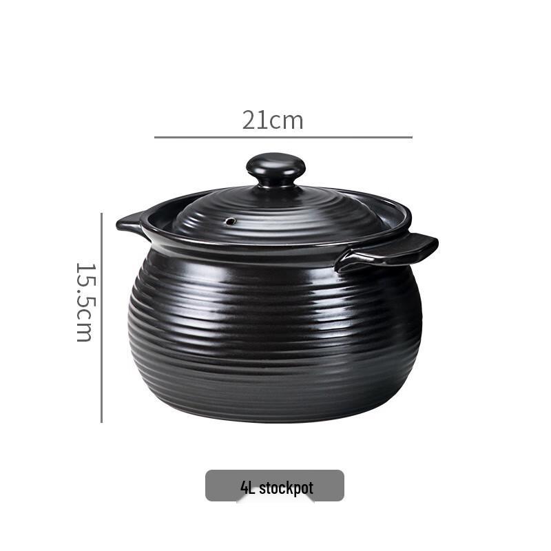 

ZISIZ Double-Handle Threaded Soup Pot