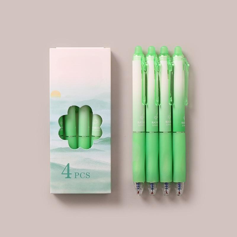 High-quality Appearance Level Quick-drying Soft Grip Neutral Pen Set of 4. Press-on Quick-drying Neutral Pen. Student Stationery, Office Supplies.