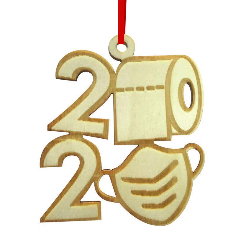Charming Wooden 2020 Christmas Toilet Paper Santa Claus Quarantine Decoration