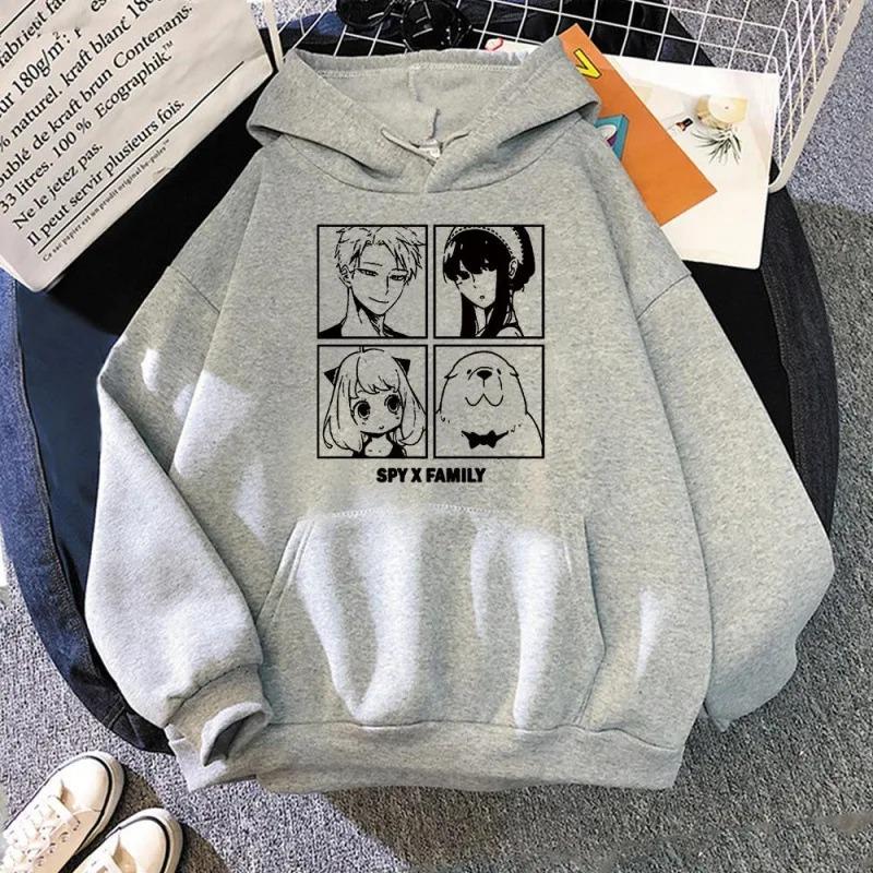 

Толстовка з аніме Kawaii Forger Anya Spy X Family Kawaii Manga Графічний світшот з довгим рукавом Harajuku Толстовки з мультфільмом L