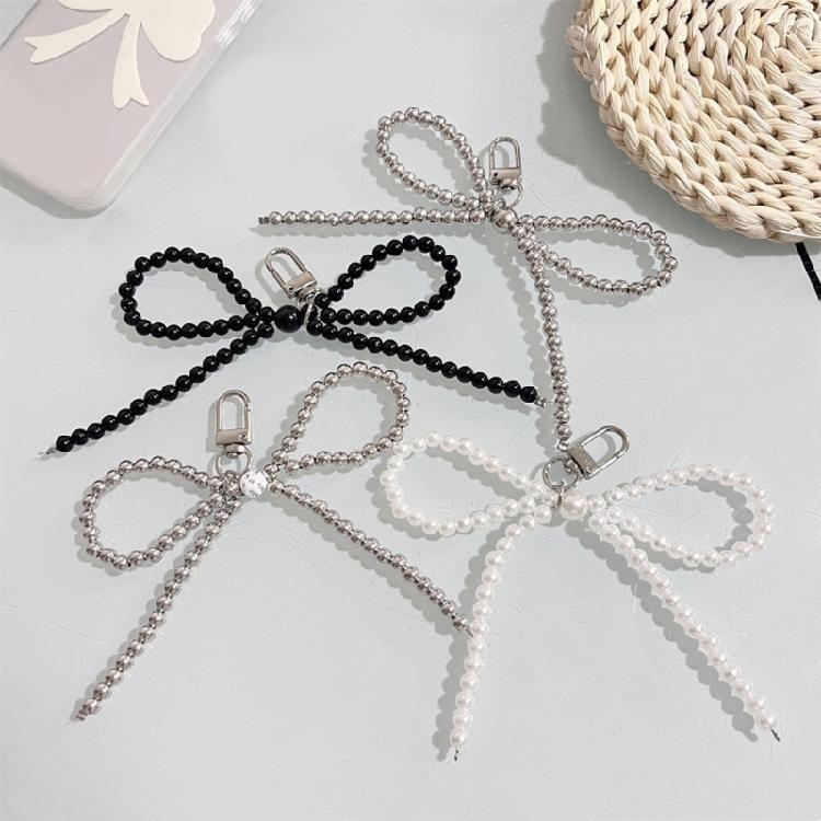 Phone Charm Unique Bowknot Bowknot Keychain Vibrant Beaded Pendant for Cellphone