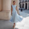 Women's Cowl Neck Sleeveless Maxi Dress Slim Fit Mid Waist Elegant Pleated Solid Color Party Vacation Wedding Guest Dress
