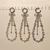 Fashion Luxury Pearl Bow Tassel Phone Chain With Crystal Beads For Women