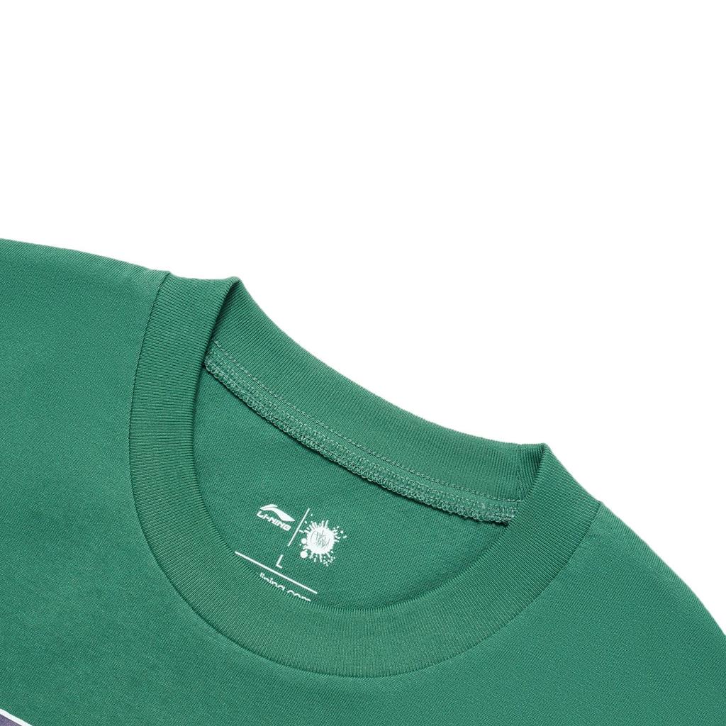 Li Ning X OG Slick Collaboration Photo Print Loose Short Sleeve T-Shirt Unisex T-Shirt Deep-Palace-Green AHST675-4