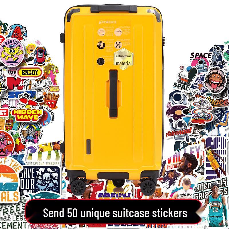 Large Capacity Five-Wheel Travel Suitcase with Brake and Combination Lock