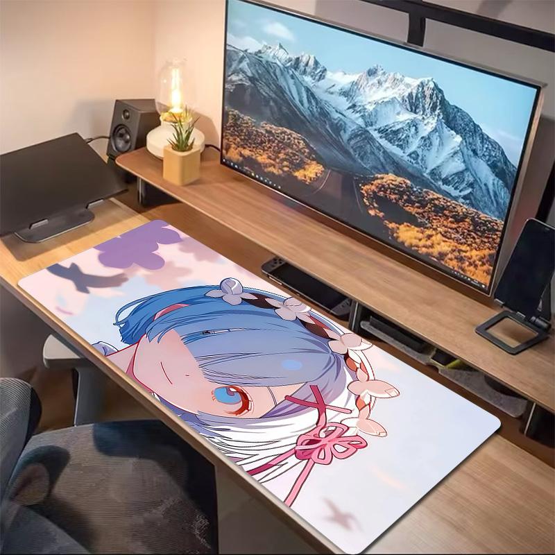 ReZero Print Cushion Non-slip Laptop Tablet Big Mousepad XXL Mat Mini PC Playmat With Lock Edge