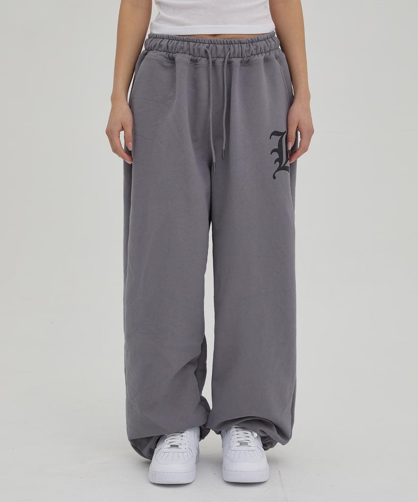 HOODHOOD H Logo Alien Sweatpants Charcoal