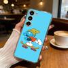 C-Cute and fun S-Smurfs Phone Case For Samsung Galaxy S24 S25 S23 S22 S21 Plus S24 S25 Transparent Cover Case