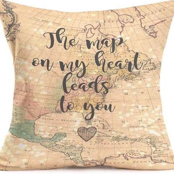 American Retro Printed Linen Pillowcase Living Room Sofa Office Pillow Car Cushion Cover