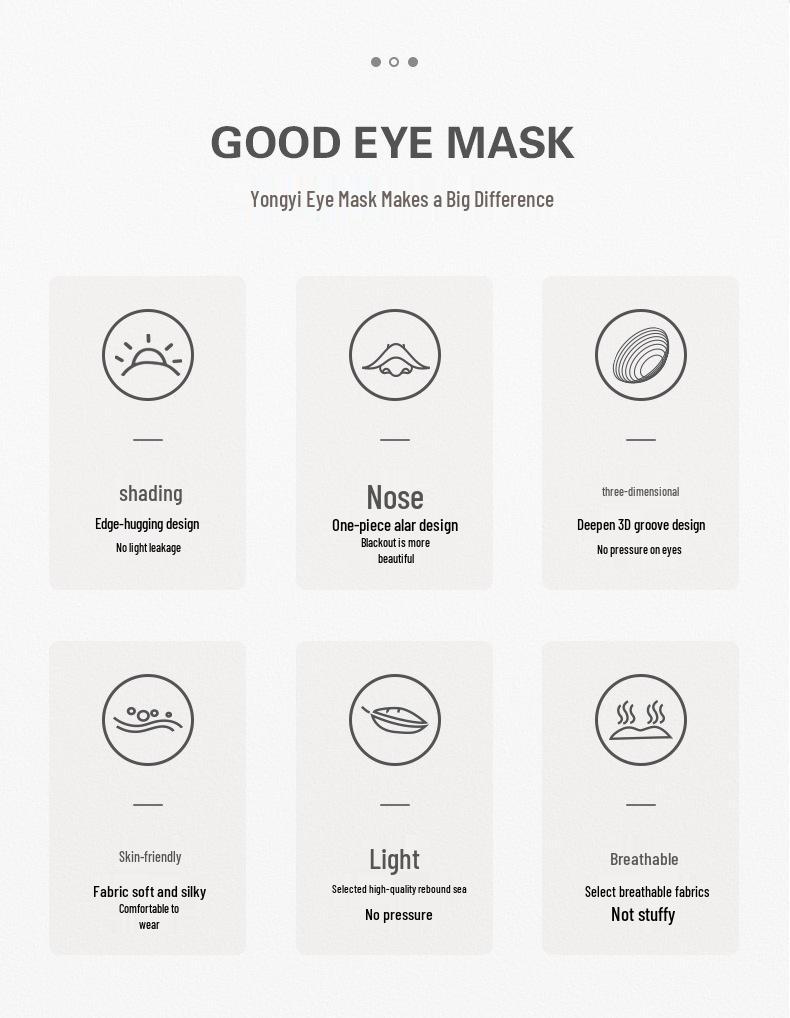 3D Schlafmaske: Verdunkelung, Atmungsaktiv, Memory-Schaum für tiefe Augenhöhlen und Nickerchen im Flugzeug.