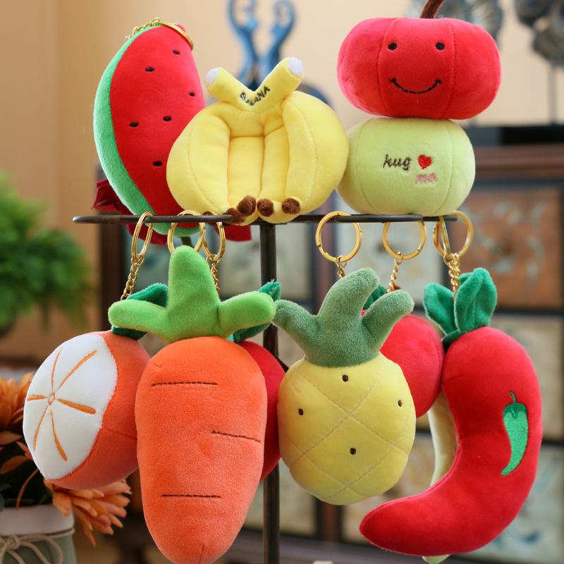Fruit and Vegetable Plush Pendant Creative Doll Toy Pendant Cute Doll Gift Keychain