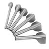 6pcs  Set DIY Leather Carft V Shape Punch Belt End Cutter For Home Leather Sewing(15 40mm)