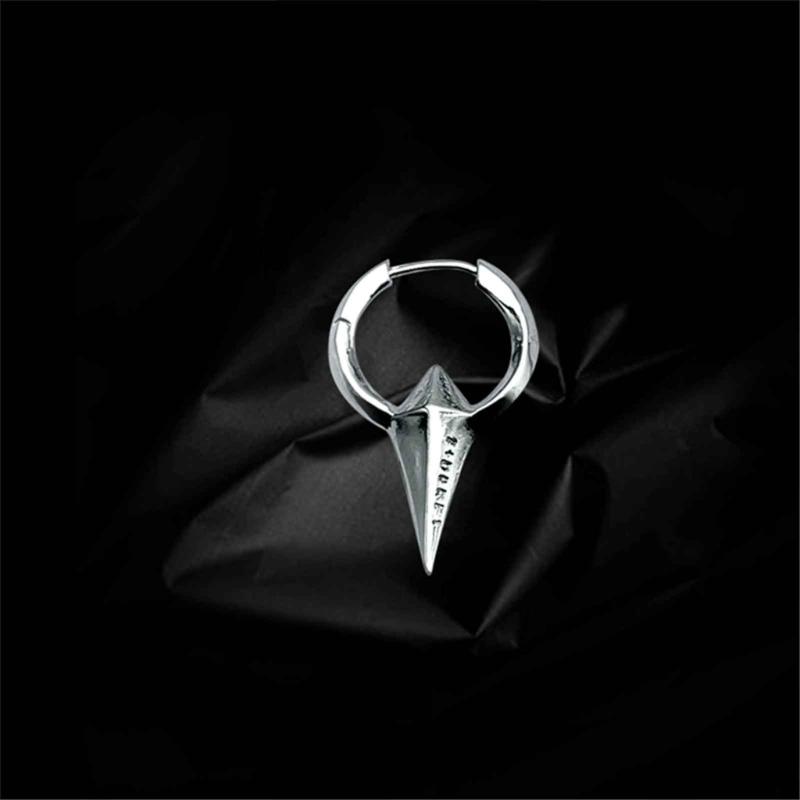 Punk Rock Men Women Taper Spikes Rivet Huggie Hoop Earrings Gold Silver Color Small Geometry Ear Hoop Jewelry Accessory
