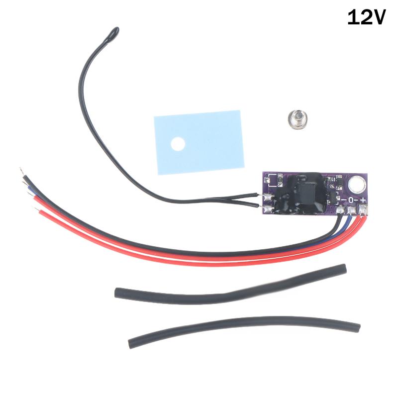 5V 12V DC PC Fan Controller with Automatic Speed Adjustment & Temp Probe, Suitable for 2/3-Wire Fans