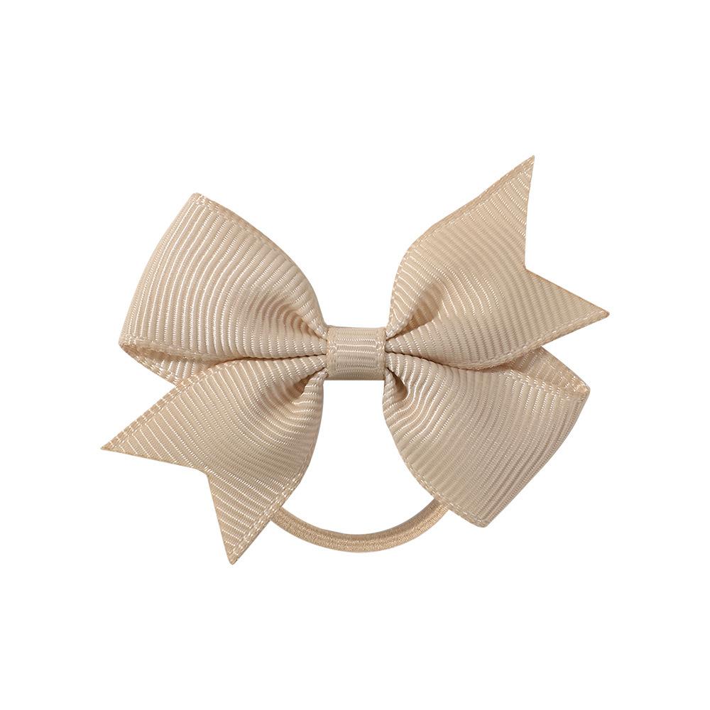 Children'S Versatile Xiaoqi Small Bow Solid Color Rubber Band Hair Band Baby Headgear Girls Hair Accessories 028