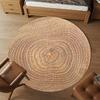 1pc Tree Rings Wood Texture Round Chair Mat Area Rug - Non-Slip, Floor Mat for Office, Bedroom, and Indoor Decor C1118078