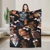 The Vampire Diaries Damon Salvatore Serie TV Coperta Decorativa in Flanella Plaid per Arredamento Casa Calda Morbida Copriletto Regalo
