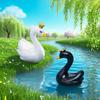 Yousheng 24 Pcs Mini Swan Figurine Miniature Resin Animal Ornaments for Fairy Garden Moss Landscape DIY Terrarium Crafts