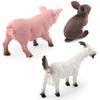 Direct Supply Simulation Cotton-Filled Washable, Ecological Farm Ranch Animal Set Static Model Ornament Toy