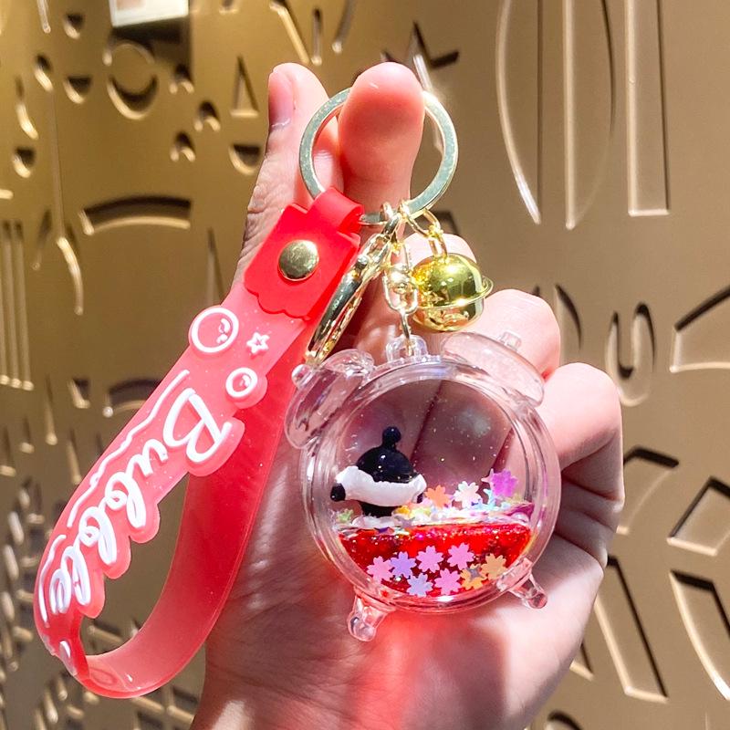 Acrylic Mahjong Sand Keychain - Elegant Car & Bag Pendant Gift
