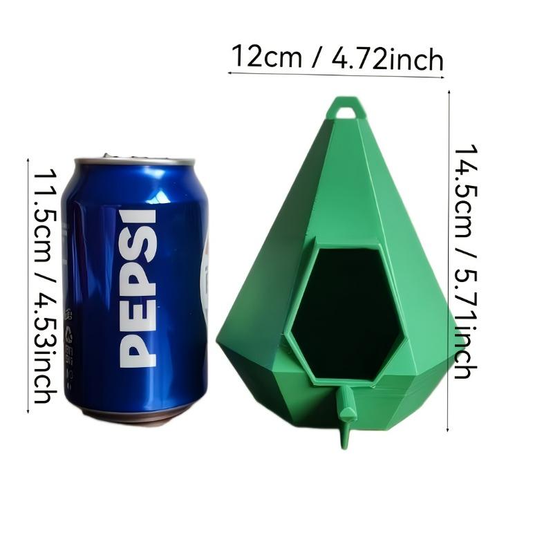 1pc Cyberpunk Style Bird Feeder, 3-Door & Single-Door Plastic, Lightweight Outdoor Garden Birdhouse In Black & Green Bird Feeder