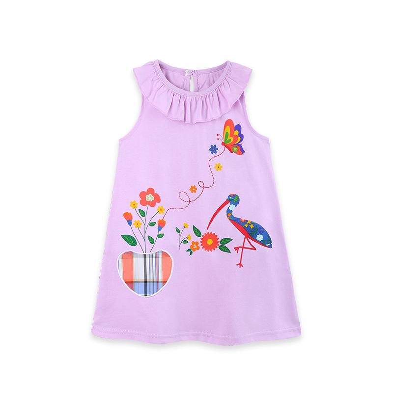 

European Style Cotton Knitted Pinafore Princess Dresses for Girls 7 Years (125 cm)