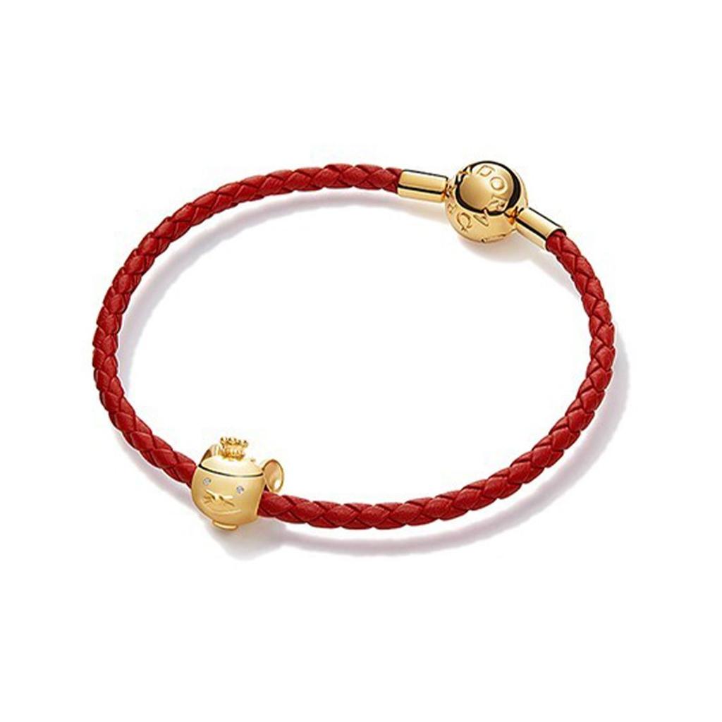 Pandora Lucky Rabbit Woven Leather Bracelet Women bracelet ZT2583
