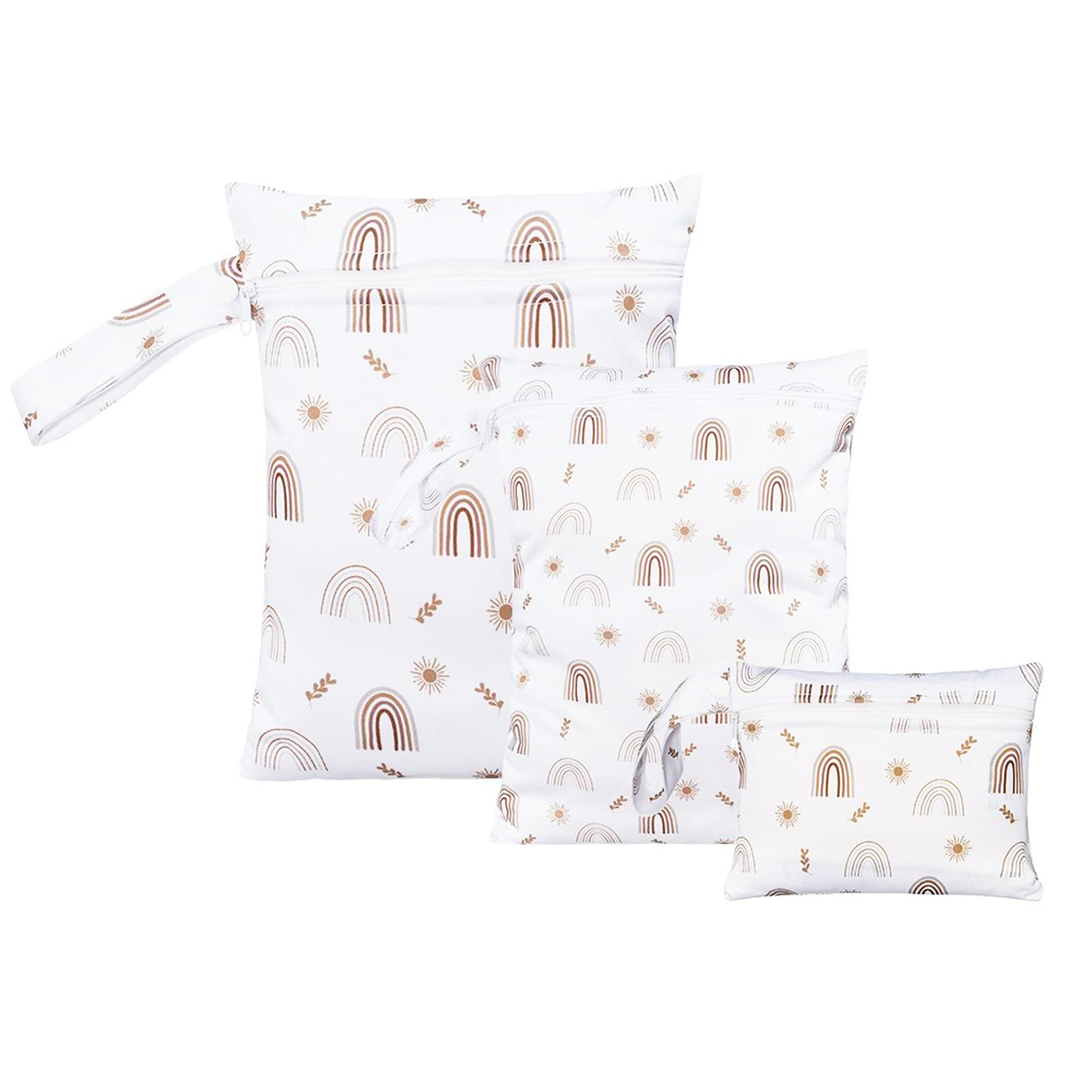 

Сумочка для подгузников Сумочка для малыша и коляски Набор из 3 предметов для детского душа, для горячих источников и спортзала, Водонепроницаемый, Легкий, Милый, Многофункциональный Подгузники, Салфетки, Одежда, белый