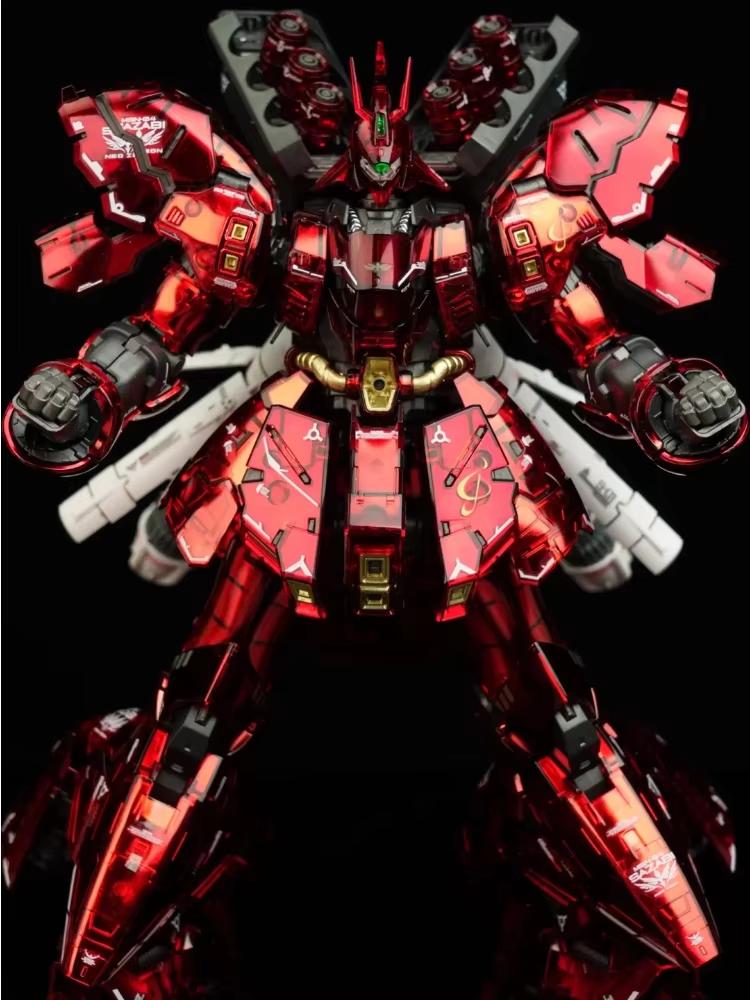 

In-Stock RG 1/144 Sazabi Clear Colour Mechanical Core Plating Assembly Model Package Action Figure Desktop Decoration Fashionable Toy Present
