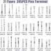 Linkstyle 395PCS Connector Pins Terminal Kit, 21 Types Automotive Car Electrical Wire Terminal, 1/1.5/1.8/2.2/2.8/3.5mm Non-Insulated Plug Removal
