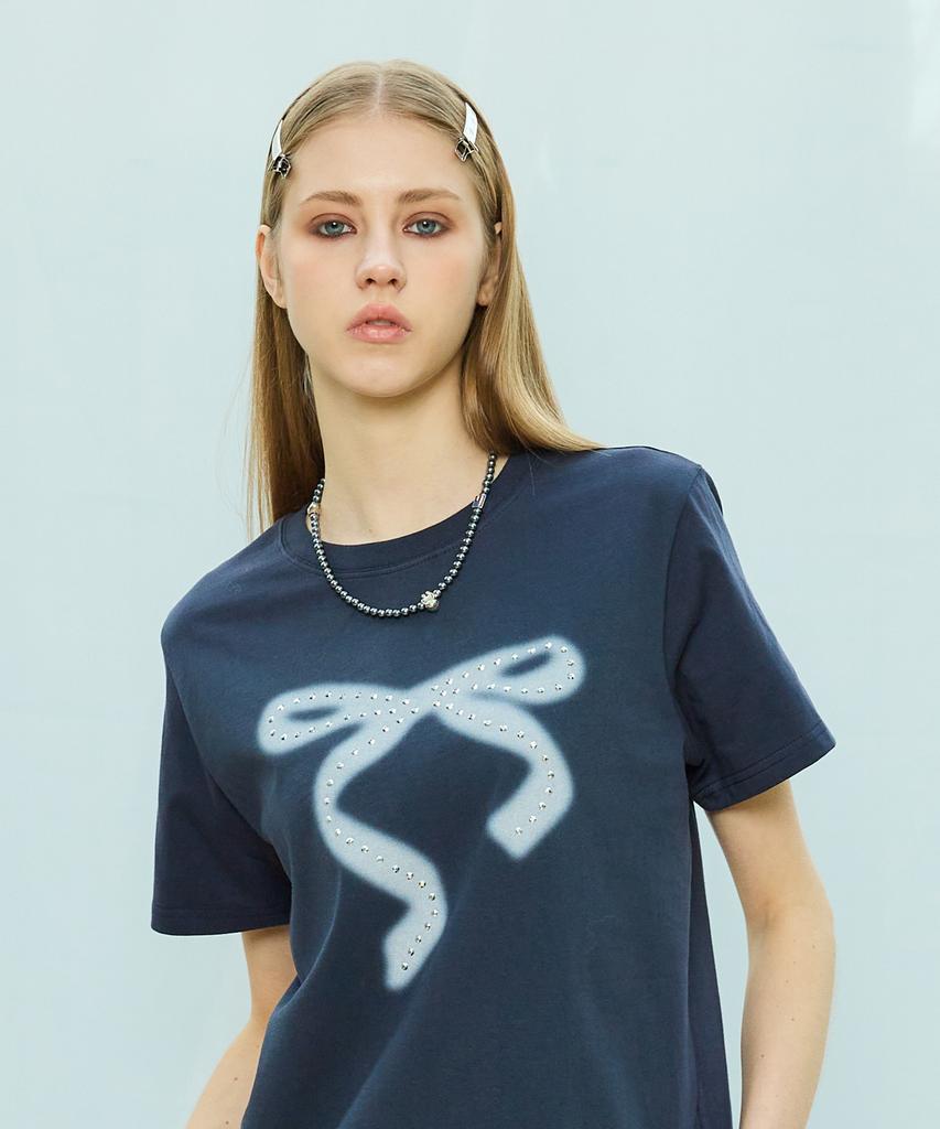 LARTIGENT L9 Ribbon T-Shirt(Navy)