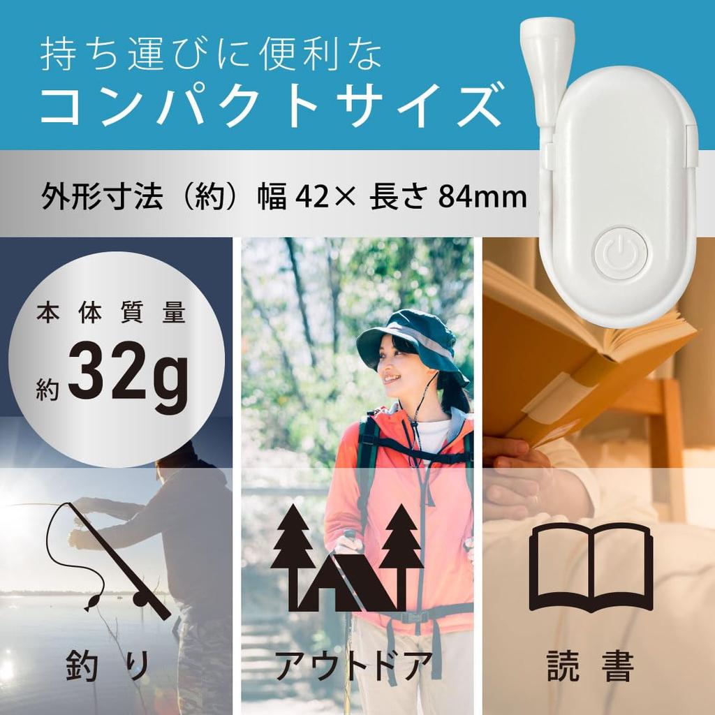 OHM LED Flexible Small Mini USB with Handheld Light LH-S03A5 08-1637 Flashlight, Light, Rechargeable, Clip, Light, Warm/White