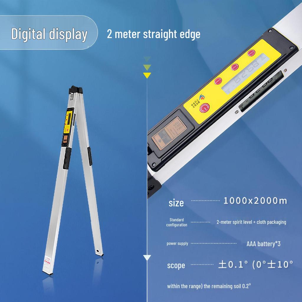 Thickened Aluminum Digital Spirit Level for Home Inspection and Construction