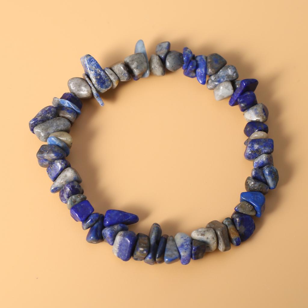 2Pcs, Healing Crystals Bracelet Jewelry, Chakra Natural Stone Gravel for Energy, Protection, Luck, Gift for Yoga Meditation, 18cm