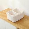 3Pcs Handmade Straw Woven Soft Round Paper Rope Storage Basket For Organizing Decorative Storage Bins Office Storage Box