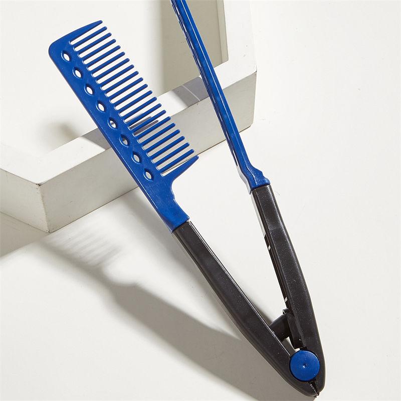 V Shape Hair Straightening Comb Heat Resistant Hair Styling Comb for Home Travel Beauty Hairdressing Tools GZW