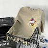 Women's Summer Retro Monster Print Cotton T-Shirt - Short Sleeve, Loose Fit, Trendy Distressed Streetwear