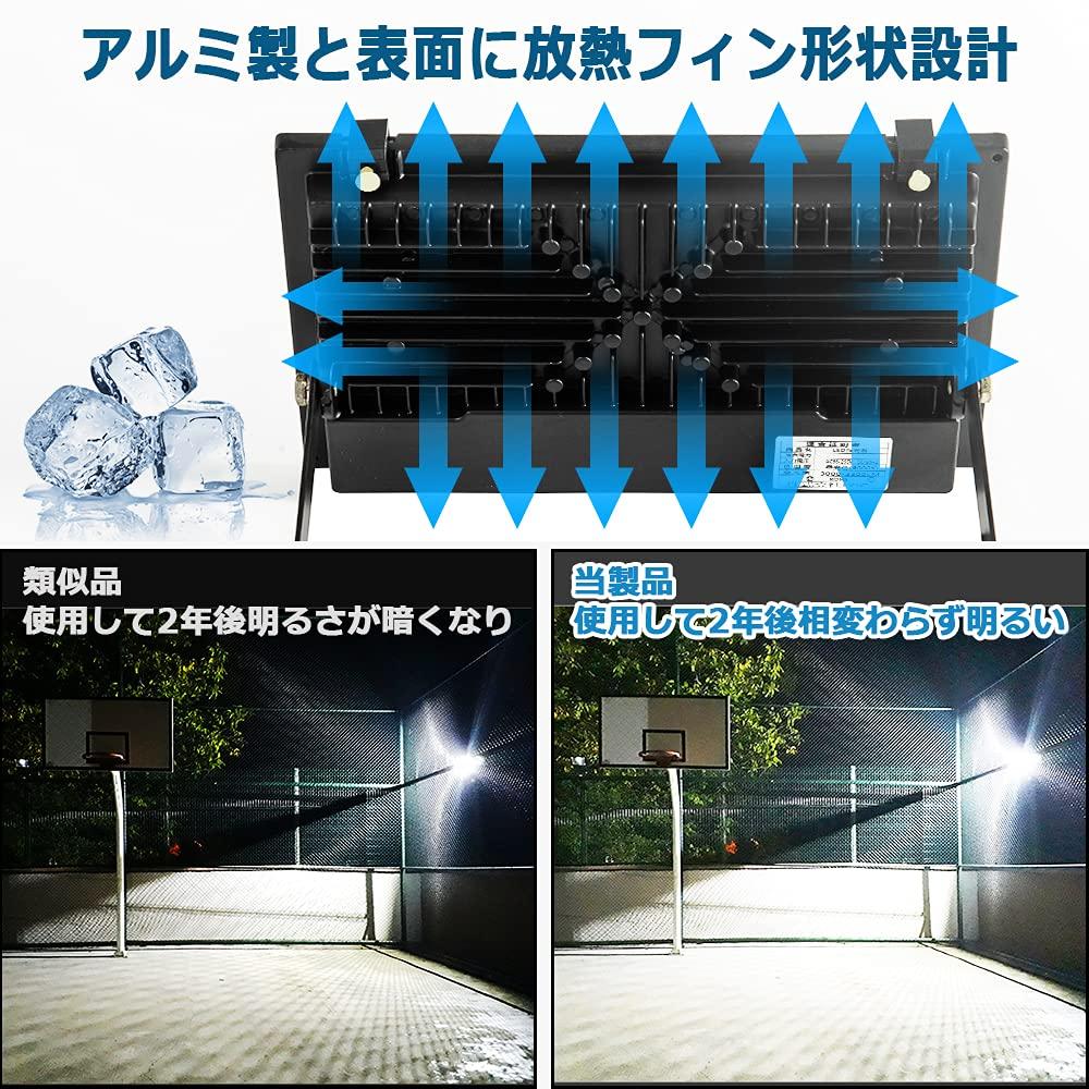 High 5000LM 50W LED Daylight Increases Work Power Cord with 3m Wide Angle Highly Waterproof Security Parking Lot Street Field Outdoor LED Flood PSE