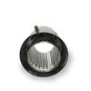 1×Universal Car Carbon Fiber Glossy Exhaust End Tail Tips 70mm Inlet 90mm Outlet