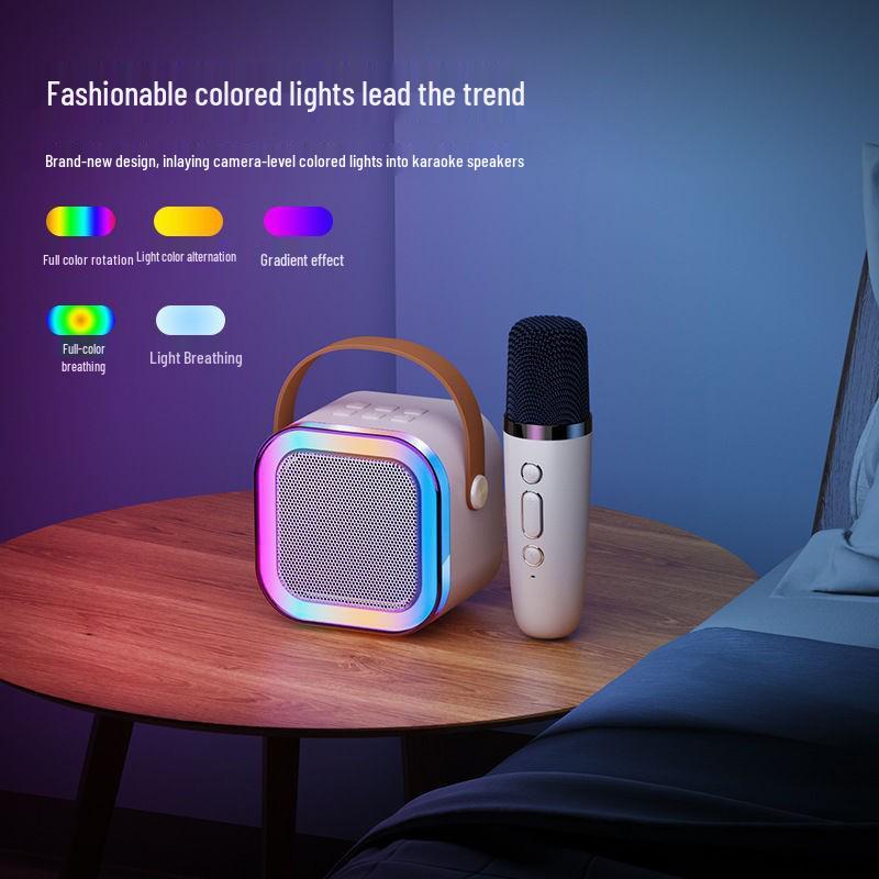 Wireless Bluetooth Karaoke Speaker Set with Microphone for KTV