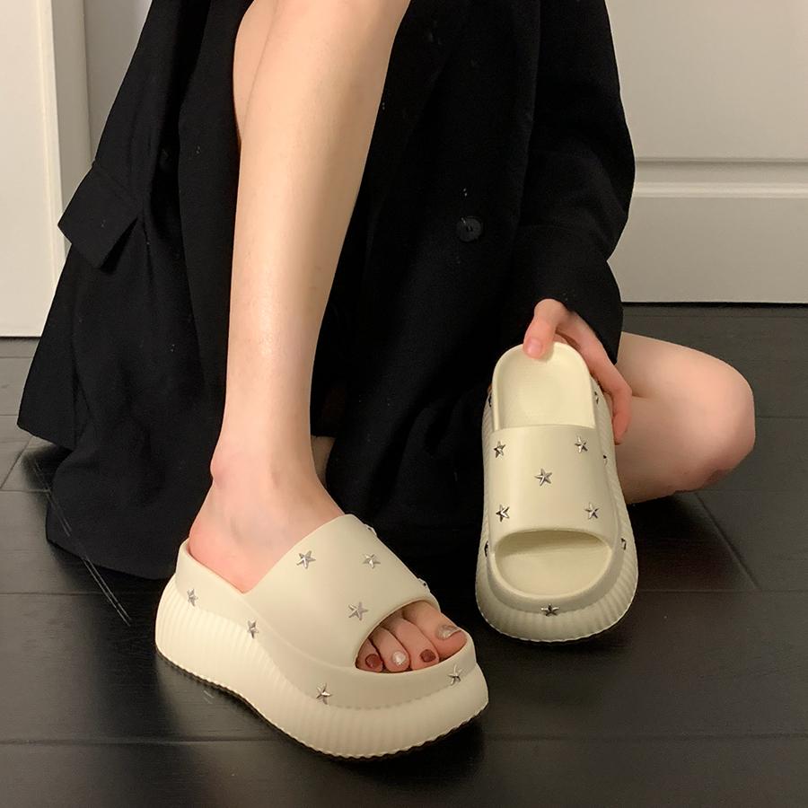 Fashion Shoes Woman's Slippers Beige Heeled Sandals Platform Rubber Flip Flops Slides Fashion 2025 Black Hawaiian Soft Luxury Casual