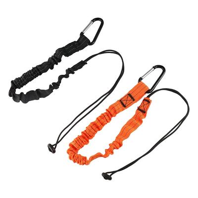 Anti-Falling Tool Safety Rope With Carabiner Hook Tool Lanyard Safety Bungee Tether  Work Tools
