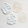 1Pc Christmas Cookie Cutter Santa Claus Shaped Christmas Themed Pressable Biscuit Mold Cookie Stamp Embosser Baking Pastry Tools